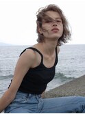 超ラフなナチュラルウェーブ☆ミルクティーグレージュ☆ロブ