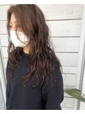 セミウェット×ロングパーマ