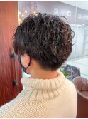 メンズマッシュソフトツイストパーマスタイル