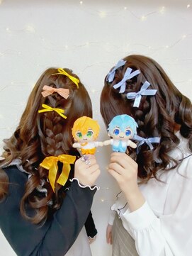 ジャルダンドフルー(Jardin de fleurs) ペアヘアセット♪ハート付きあみたらしヘア