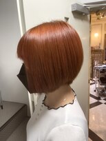 ピッポ(PIPPO) バレンシアオレンジ×前下がりボブ