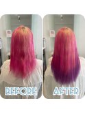魅惑的!パープルで暗めグラデーション風ロングヘアー♪♪♪