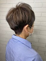 サボン ヘア デザイン カーザ(savon hair design casa+) 大人刈り上げショート＊白髪ぼかしハイライト