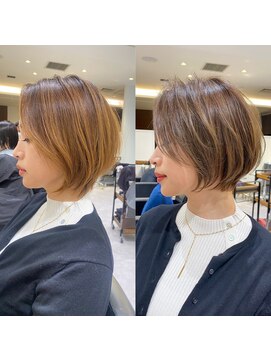 バンプ ギンザ(BUMP GINZA) くびれショート/マロンブラウン/大人ショートボブ/山口