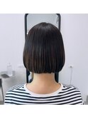 ミニボブ 毛先カラー