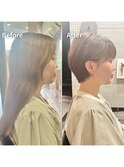 ショートカット/白髪ぼかし/髪質改善/豊中/岡町
