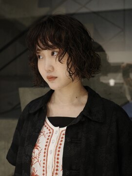 ネロ ヘアサロン 渋谷(NERO HAIR SALON) 【眞下秋歩】レイヤーボブパーマ 前髪ありスパイラルパーマ