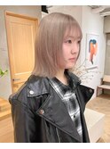黒髪/ボブルフ/ネビージュ/小顔/ワンレン/栄/髪質改善/前髪