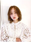 大人可愛い20代30代40代50代ウルフレイヤーボブ丸みショートボブ