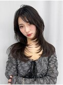 ウルフレイヤー韓国ヘア顔周りレイヤーロング_F50706