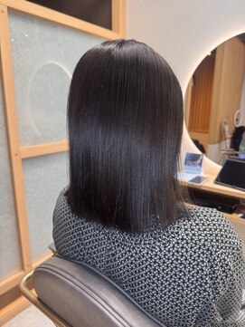 イゾラ(isola) 【isola】質感再整カラー/艶カラー/黒髪スタイル/ロングボブ