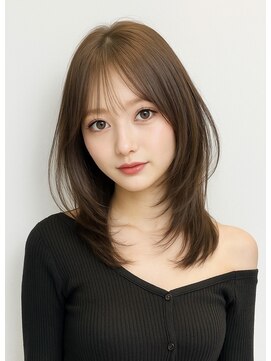 ゲイン(Gain) 大人上品ロングレイヤー×透け感シースルーバング