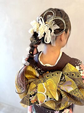 ラトリエコンタン(L´atelier Content) 水引 金箔 成人式ヘア 卒業式ヘア 袴ヘア 振袖ヘア/miho