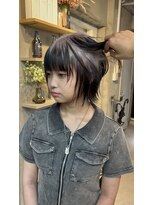 フォート(FORT)&nbsp;ケアブリーチダブルカラー　インナーカラー　ボブ