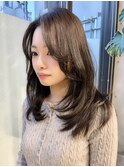 盛れる横髪☆レイヤーカット/オリーブブラウンカラー