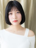 モッズヘア 越谷(mod's hair)&nbsp;美髪似合わせカット黒髪切りっぱなしショートボブX越谷30代40代