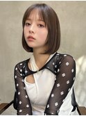 Liberte銀座 大人ヘイリーボブ×オリーブブラウン