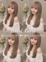 ラビス クローバー(Lovis clover)&nbsp;透明感カラー/レイヤーカット/ブリーチなしダブルカラー/熊谷