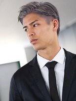 リップスヘアー 銀座(LIPPS hair) 白鳥大珠選手ヘア　７３分け　オールバックシルバーアッシュ