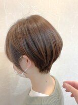 大人可愛い20代30代40代小顔丸み前下がりショートボブ
