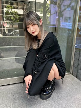 ファイブバイジエクト 堀江(FIVE by The Ect) ホワイトラベンダー×シースルーバング×似合わせカット