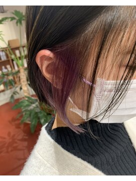 ディードットログ 大和西大寺店(D.Log) インナーカラー イヤリングカラー パープル 大和西大寺