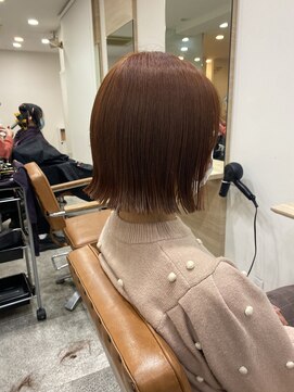 シェノン 武庫之荘(CHAINON) ボブ/グレージュカラー/オレンジブラウン/地毛風酸性ストレート