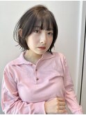【馬場】大人黒髪外ハネミニボブ前髪あり
