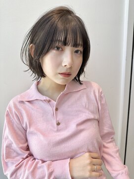 ステアケース 武蔵小杉店(stair:case) 【馬場】大人黒髪外ハネミニボブ前髪あり