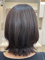 アルターリール(aL ter Rire)&nbsp;黒髪/グレーベージュ/レイヤーロング/前髪パーマ