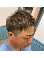 カミケン 清明店(kamiken.)&nbsp;アッシュベージュ大人ワイルドツーブロック【カミケン清明店】