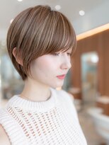 イオ 本厚木(io)&nbsp;20代30代大人かわいい丸みショートハイライトイメチェン前髪