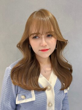 シー(See.) 韓国ヘアレイヤーカット顔周りカットブリーチなしダブルカラー