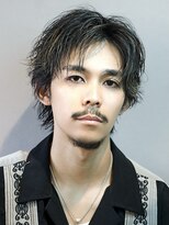 メンズサロン ゴールド 名古屋(GOALD) シャドウパーマ　ニュアンスパーマ　センターパート毛流れパーマ