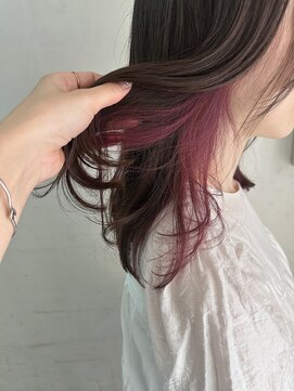 キャンバス バイ ネオリーブ 横浜西口(Canvas by neo.) インナーカラー イヤリングカラー パープルカラー ロングヘア