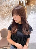 韓国風顔まわり×ミルクティーブラウン　ブリーチなし