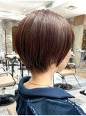 『岩田莉奈』うる艶カラー30代40代50代丸みショートひし形新宿