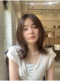 顔まわりカット　似合わせ　小顔　前髪　透明感カラー