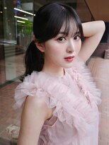 ノラ ヘアーサロン(NORA HAIR SALON) ナチュラル小顔前髪あり後れ毛サイドバング結べるボブくびれヘア
