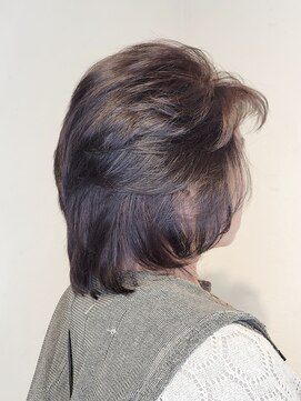 松本平太郎美容室 国立店 40代50代60代×ミディアムレイヤー×パーマ×イノアカラー