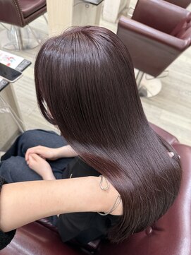 ベルバイグレイス(BELLE by grace) 【艶カラー】濃いめのピンクむらさき(ブリーチ履歴あり)