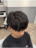 ツイスパフェザーパーマサーフカール刈り上げセンターパートy
