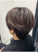 ショートススタイル/髪質改善/白髪ぼかし/オリーブグレー