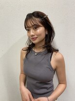 キーチェ 梅田中崎町(keych)&nbsp;レイヤーカット/髪質改善/オリーブベージュ/前髪カット