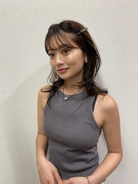 キーチェ 梅田中崎町(keych) レイヤーカット/髪質改善/オリーブベージュ/前髪カット