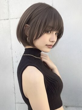 ユーフォリア 銀座(Euphoria) 韓国/小顔/ショートボブ/オリーブグレー/銀座/レイヤーカット