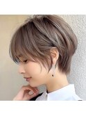 【monde】丸みショート×小顔カット×髪質改善