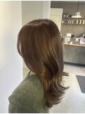 ベージュ　ブリーチなし