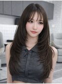 韓国ヘア/韓国スタイル/縮毛矯正/髪質改善/レイヤーカット