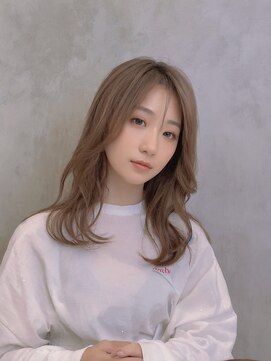 アース 市ヶ谷店(HAIR&MAKE EARTH) 20代30代大人レイヤー×ミルクティーカラー◎透明感